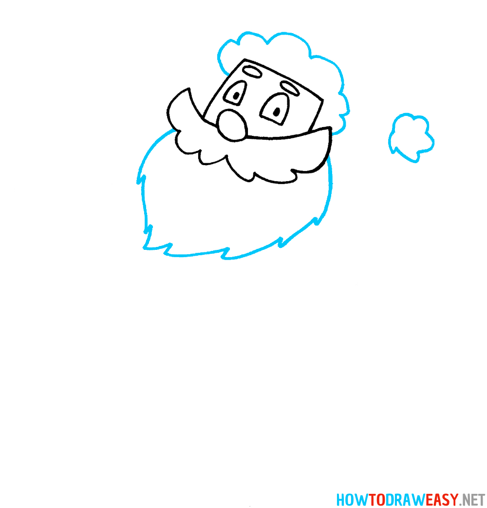 Santa Claus Drawing Tutorial Fourth Step