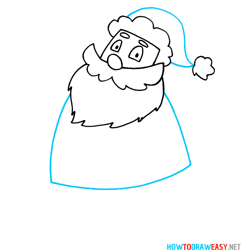 Santa Claus Drawing Fifth Step