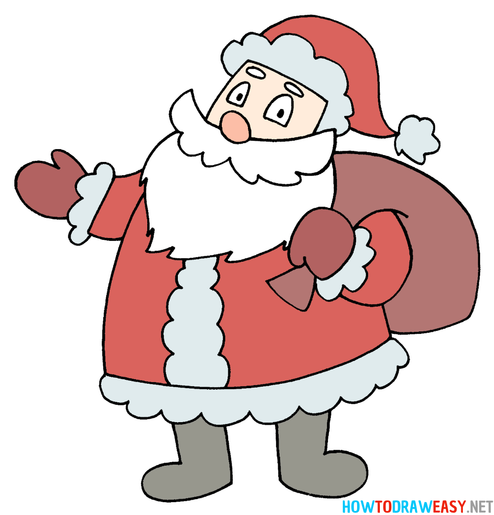 How to Draw Santa Easy