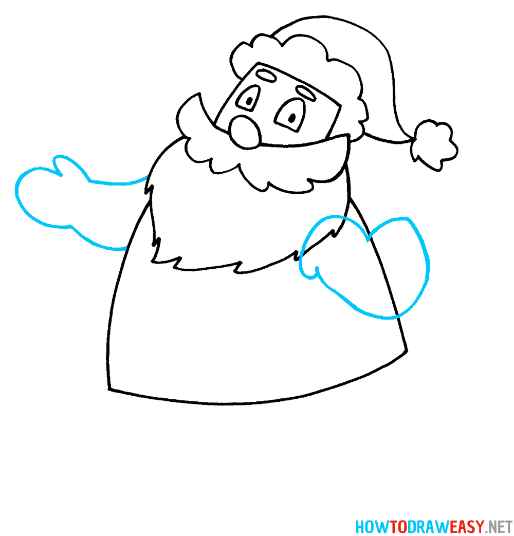 Santa Claus Drawing Sixth Step