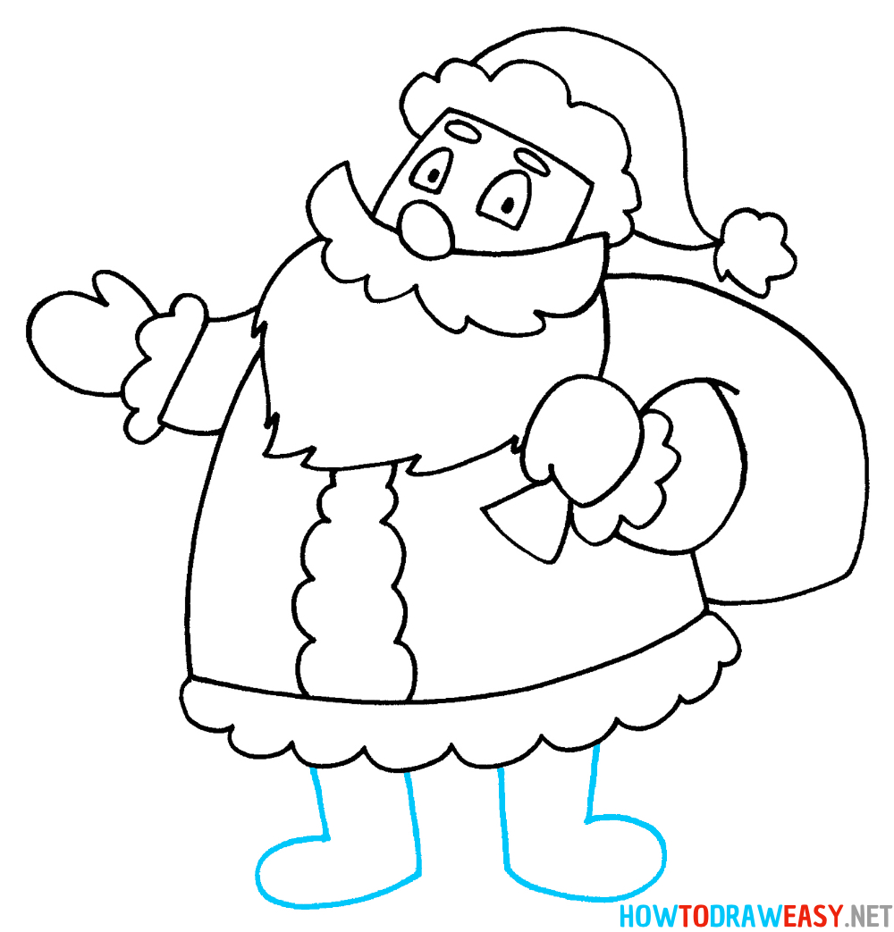 Santa Claus Drawing Tutorial Ninth Step