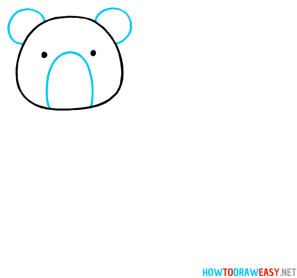 Bear Drawing Second Step