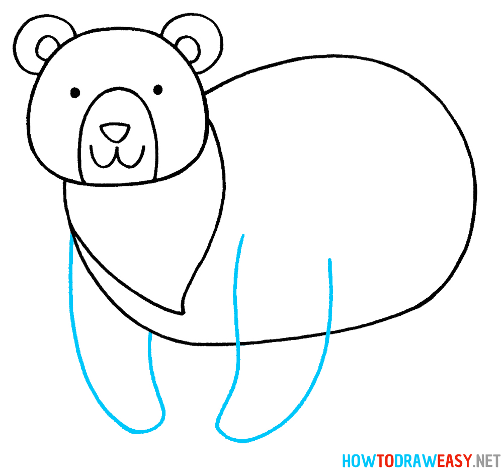 Bear Drawing Sixth Step