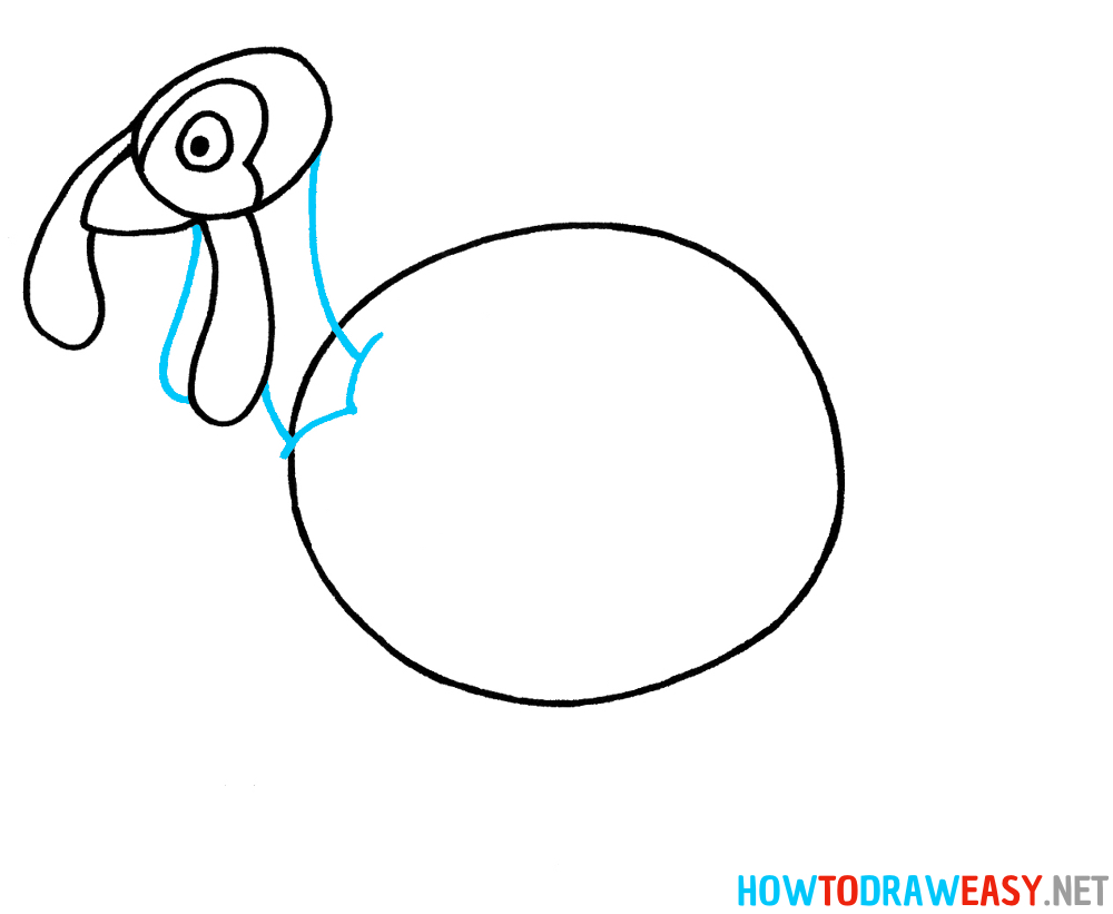 Turkey Drawing Tutorial Fourth Step