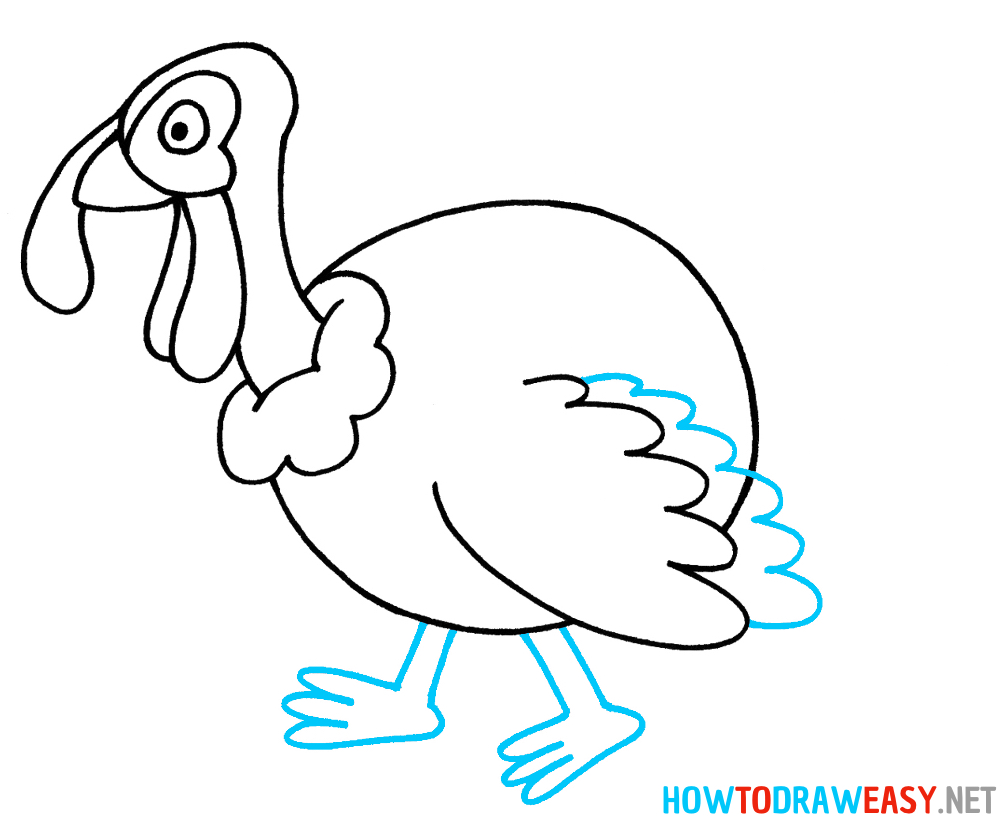 Turkey Drawing Tutorial Sixth Step